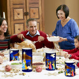 Christmas Nativity Scene Candles Led Religious Theme Flameless Candles Battery Operated Led Warm Light Flickering Pillar For Xmas Holiday Table Decorations(Vivid)