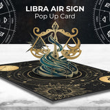 5"X7" Libra Birthday 3D Pop-Up Card – Celestial Constellation Horoscope Design – Mysterious Zodiac Gift For September 23Rd To October 22Nd Birthdays, Astrology Lovers, And Family