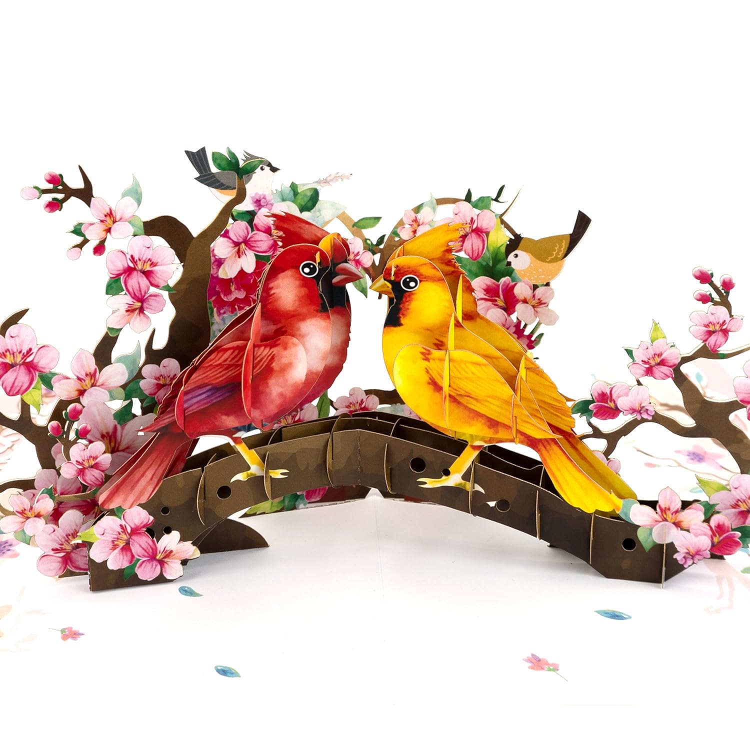 Anniversary Pop Up Card With Cardinal Couple Design