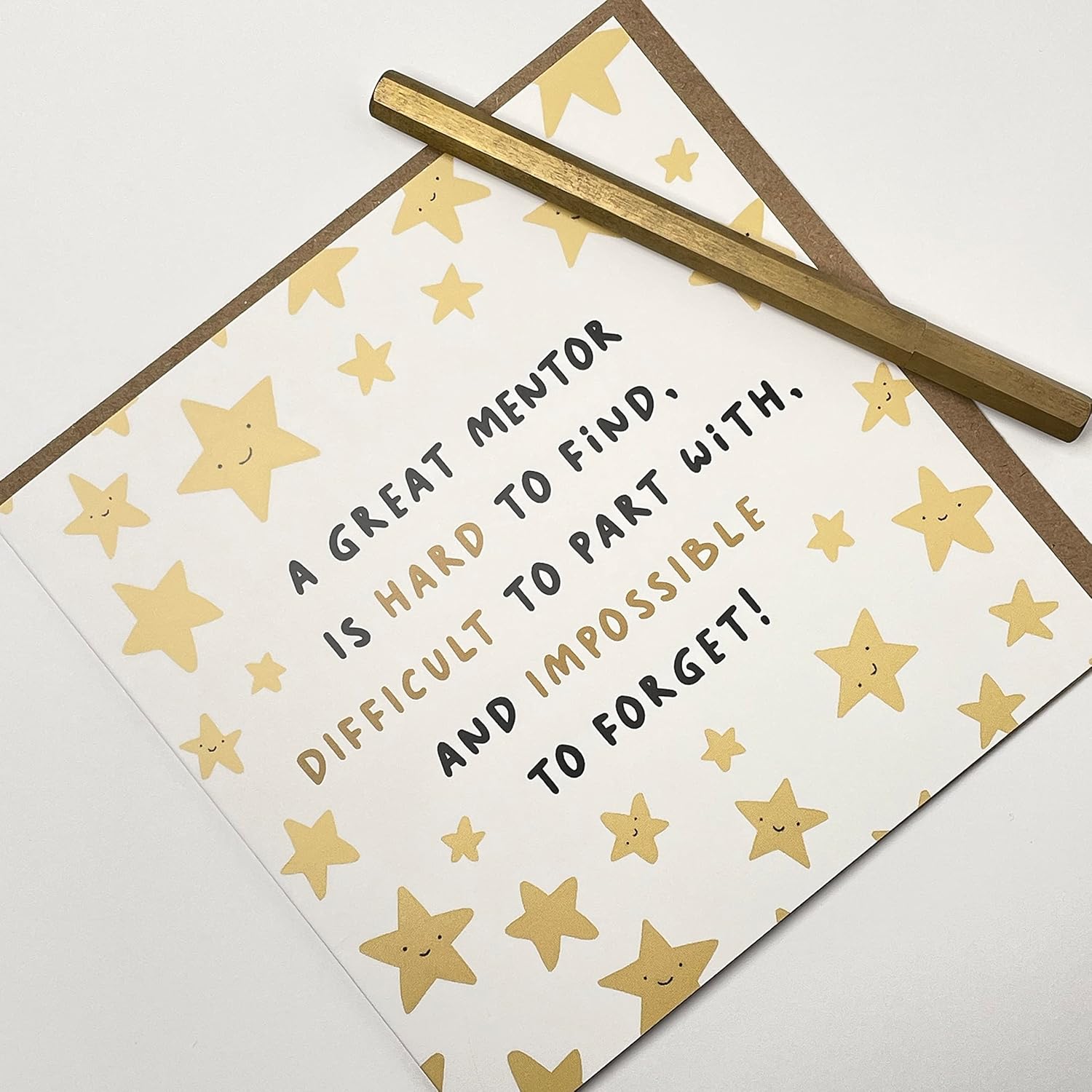 Old English Co. Thank You Card For Mentor - Appreciation Card For Mentor - Mentor Retirement, Leaving, Farewell Card For Her Or Him - Thank You Card | Blank Inside With Envelope