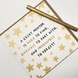 Old English Co. Thank You Card For Mentor - Appreciation Card For Mentor - Mentor Retirement, Leaving, Farewell Card For Her Or Him - Thank You Card | Blank Inside With Envelope