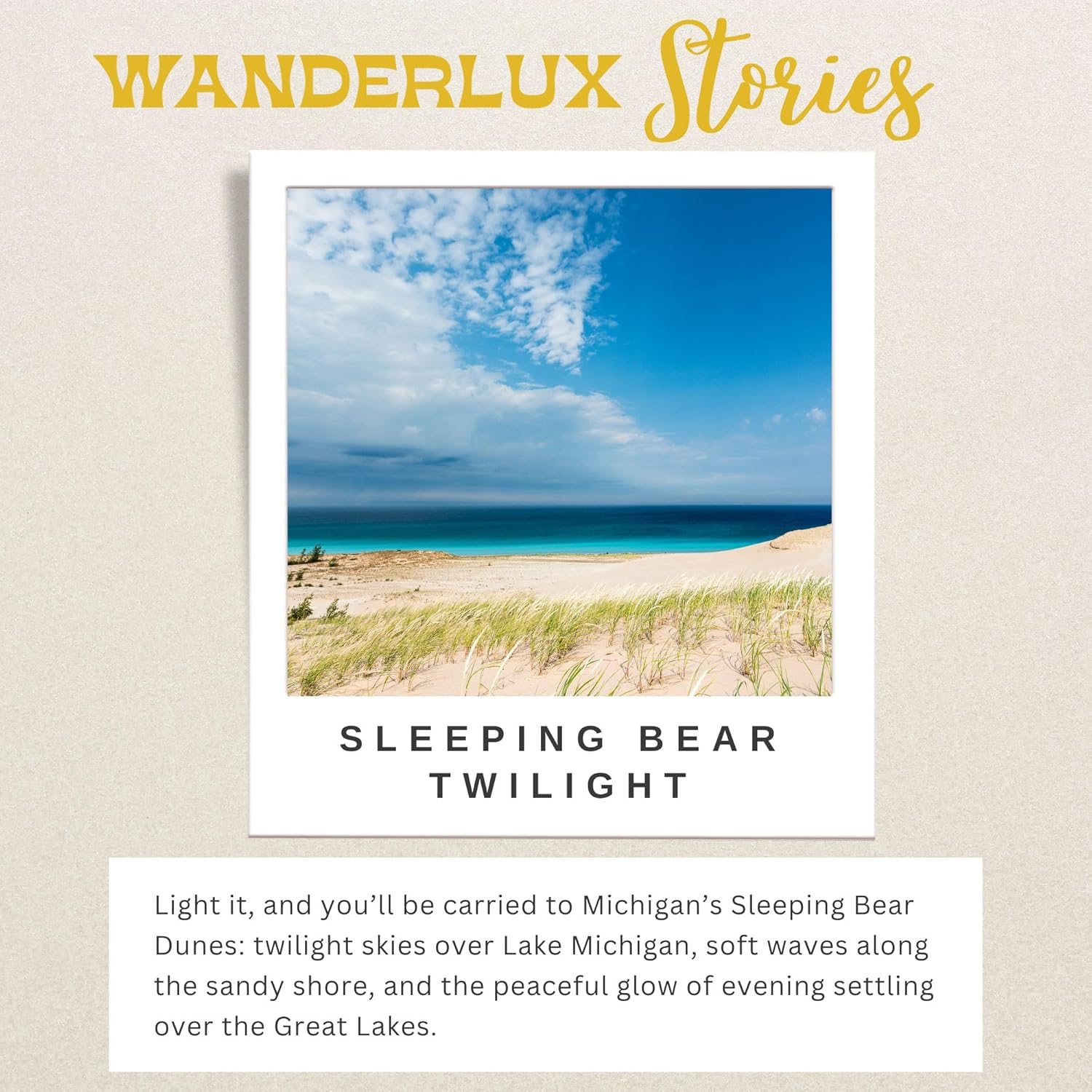Sleeping Bear Twilight Soy Candle – Michigan Collection – Hand-Poured In Usa, Sage, Oakmoss, Amber, And Citrus, Brass Tin With Lid, 6.5 Oz