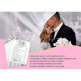 Bridal Shower Game Set - Over Or Under Party Cards For Wedding - Greenery Wedding Party Favor Decor - Tropical Jungle Engagement/Bachelorette Party Games Supplies & Activities - 30 Game Cards(B04)