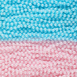 50 Pcs Gender Reveal Beads For Baby Shower Blue Pink Plastic Beads Blue 24 Inch 6 Mm Announcement Party Supplies Gender Reveal Party Favors For Baby Shower
