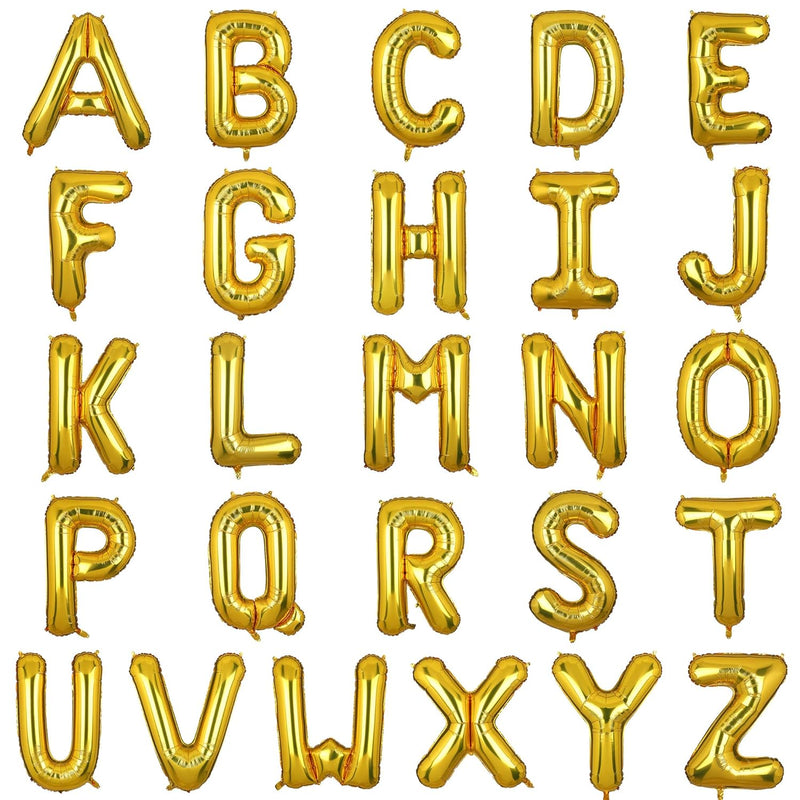 40 Inch Big Gold Letter Foil Mylar Helium Balloons Birthday Baby Showe