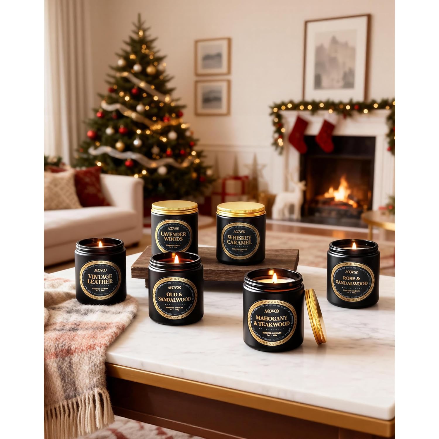 Scented Candles Gift Set - 6 Pack Men Candles For Home Scented, 42 Oz Soy Candle For Men, 300 Hour Long Lasting Candle Set For Birthday, Father'S Day, Valentine, Christmas, Anniversary