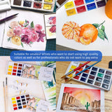 Student Grade Watercolor Paint Set 16 Full Pans 2.5Ml Vibrant Colors For Artists And Beginners In Cardboard Box By Nevskaya Palitra