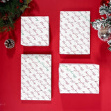 1Roll Christmas Wrapping Paper Red Green Merry Christmas Words Printed Gift Wrap Paper For Birthday Party Baby Shower Chrisrtmas Party Diy Craft Supplies, 17 Inch × 32.8 Ft