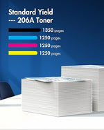 206A/206X Toner, 4-Pack for Color LaserJet Pro MFP M283fdw/M255dw