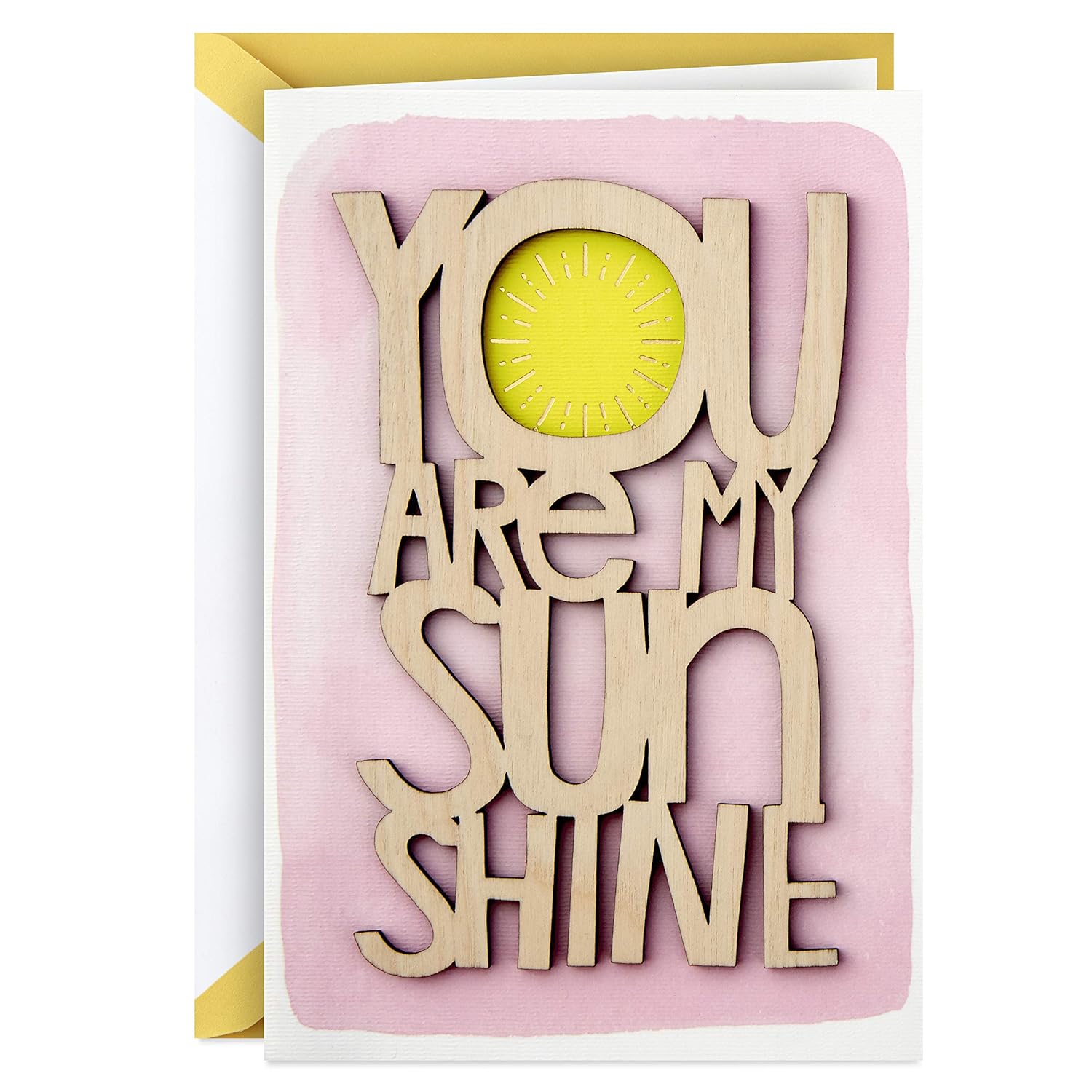 Hallmark Signature Mothers Day Card (You Are My Sunshine Wood Lettering) (799MBC1007)