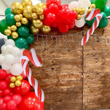 149Pcs Christmas Balloons Garland Kit With Gold Explosion Star Foil Balloons For Xmas Party Or New Year Party Decorations