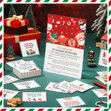 61 Pcs Christmas Exchange Game Gift Cards White Elephant Gift Exchange Cards Christmas Family Games Holiday Present Swap Party For Family Adult Women Men Coworker Groups Xmas Party Supplies