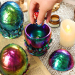 Dragon Egg Resin Molds, Large Resin Jar Resin Epoxy Molds With Lid And Crystal Cluster Base, Lifelike Dinosaur Egg Silicone Molds For Epoxy Resin, Diy Craft