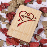 Wooden Mother'S Day Card, Best Mom Ever Birthday Card,Handmade Bamboo Birthday Gifts For Mum/Her/Wife