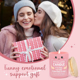 Emotional Support Candle 10Oz, Get Well Cheer Up Self Care Gifts For Women Friends Coworkers, Funny Valentines Day Gifts, I'M Fine Everything Is Fine Encouragement Scented Candles