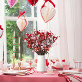 Valentine'S Day Decor, 20 Pack Heart Berry Stems Valentines Day Decorations For Tree, Artificial Flowers Valentine Picks For Wreath, Valentine'S Day Gifts, Valentines House Decorations