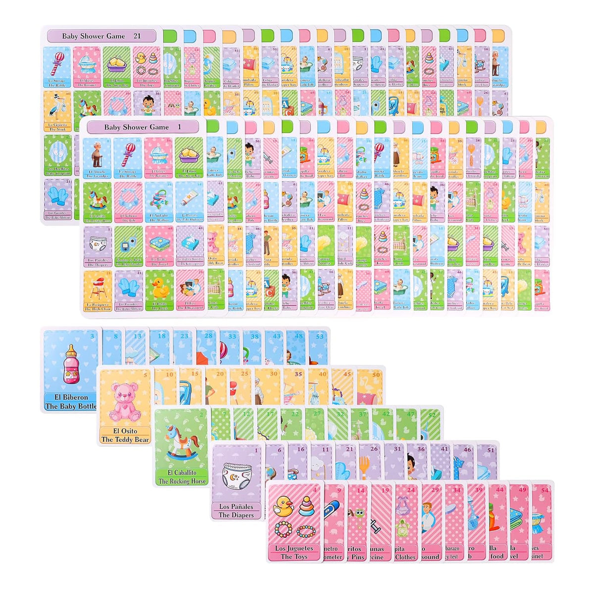 Baby Shower Games In Spanish English,Mexican Bingo Juegos Para Baby Shower En Español For For Party,Funny Spanish Bingo Card Games For Up To 40 Players