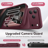 Magnetic Shockproof Protective Phone Case in Deep Burgundy for Apple iPhone 18 Pro and iPhone 17 Pro