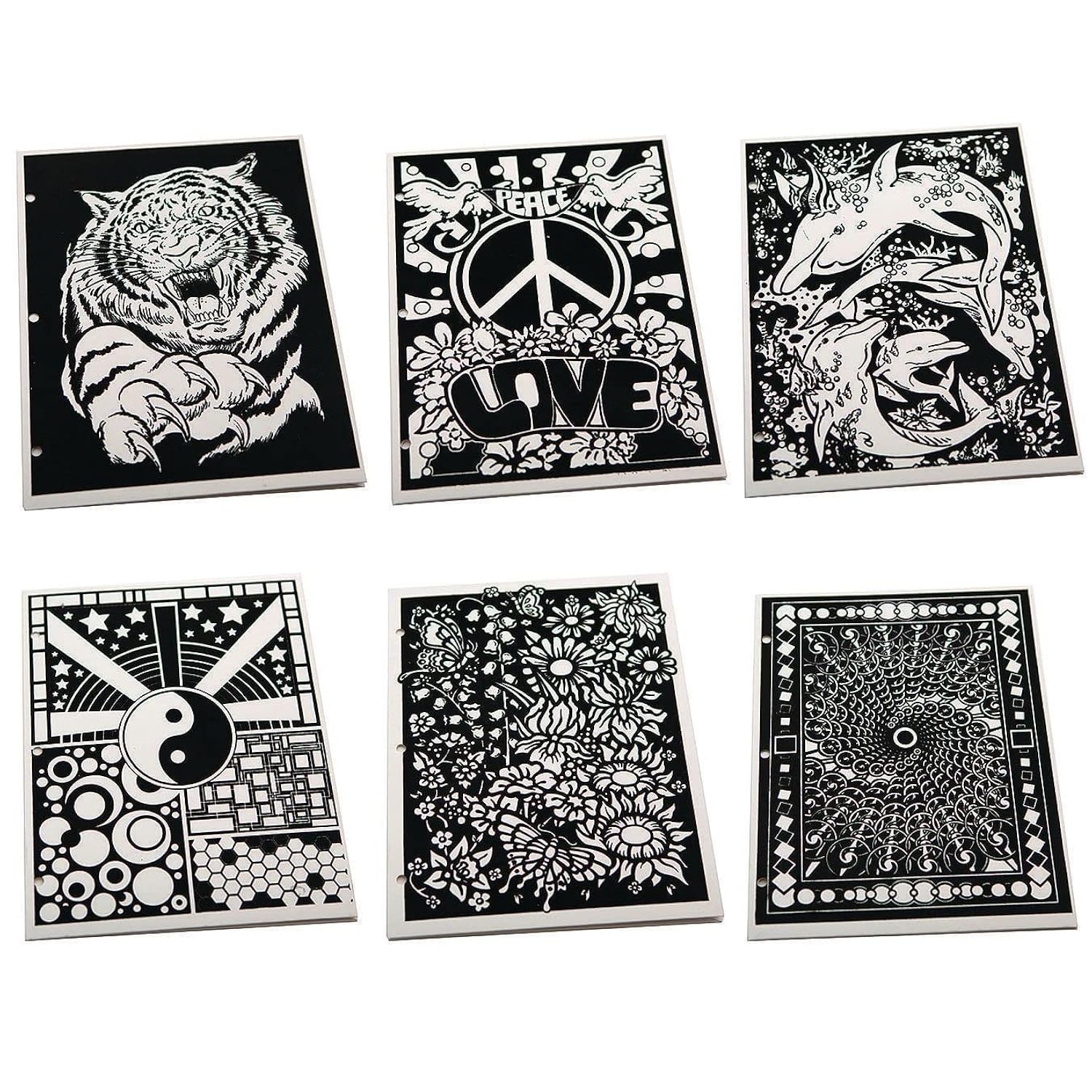 Velvet Art Folders (Pack of 6)