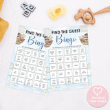 Noah'S Ark Find The Guest Bingo Game, Baby Shower Games, Pack Of 30 Game Cards, Gender Neutral Boy Or Girl - Fa49