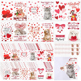 72 Sets Valentines Cards For Kids, Puppy Kitten Cards And Stickers Assortment Hearts Valentines Card With Envelopes For Kids Adults Teacher Classroom School Party Greeting Gifts