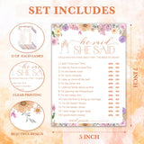 Wedding Bridal Shower Games, He Said She Said Game Cards, Wildflower Wedding Game, Engagement Party Favor, Bridal Shower Decorations Supplies, Reception Games 25 Guests-03
