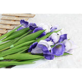 Purple Iris Flowers Artificial 6 Pcs Real Touch Flowers 23.22 In Long Stems Iris Artificial For Wedding Bridal Home Kitchen Party Décor(Purple)