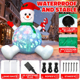 6Ft Tall Christmas Inflatable Outdoor Decorations, Blow Up Yard Decor With Christmas Snowman Sang Along With The Music P