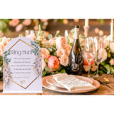 Rose Bridal Shower Party Ring Scavenger Hunt, The Ring Hunt Game, 1 Sign & 30 Rings, Bridal Shower Decoration, Wedding Party Games(Xzjz11)
