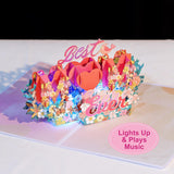 Lights & Music Mothers Day Pop Up Card, Happy Mother’S 3D Card From Daughter, Son, Husband, Gifts Cards For Mom Wife Grandma(Battery Include)
