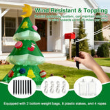 7.5 Ft Inflatables Christmas Tree Decoration, Christmas Inflatables Blow Up Yard Decoration With 3 Gift Boxes & Built-In