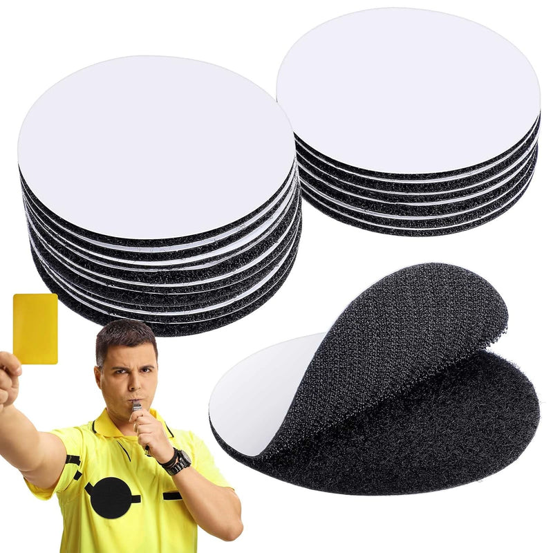 12 Pairs Referee Patch Hook And Loop Dots 3 Inch Self Sticky Circle Hook And L