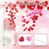 8 Pieces Heart Berry Spray Branches Valentine'S Day Artificial Heart Picks Stem Flower Branches For Valentine'S Day Home Decoration (Red & Pink)