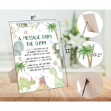 Baby Shower Game For A Message From The Bump,Wooden Baby Shower Game Sign With Stand,Dinosaur Babyshower Table Decoration,Baby Shower Welcome Sign,Party Favors Supplies,Gender Reveal Ideas,-7