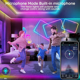 200FT RGB LED Rope Lights App & Remote Control Music Sync Waterproof Neon Strip Lights