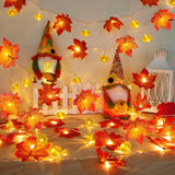 2 Pack & Timer - Thanksgiving Decorations Fall Garland With Pumpkin Lights Fall Decorations For Home, Total 60Led 20Ft M