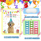 38 Pcs Pin The Bow On The Puppy Dog Party Games Give A Bow Pin Dog Poster With Blindfolds And Stickers For Puppy Themed Birthday Party Supplies Decorations