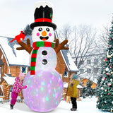 12Ft Christmas Inflatable Outdoor Decoration, Giant Inflatable Snowman Outdoor Christmas Blow Up Yard Decorations With L
