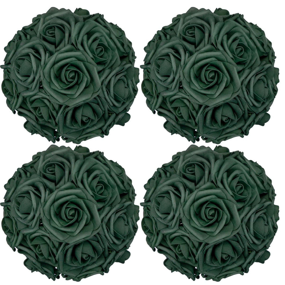 100 Pack Green Artificial Rose Flowers With Stems Foam Faux Flowers Real Looking Fake Roses Bulk For Diy Wedding Bouquets Bridal Shower Centerpieces Floral Arrangements Decor(Army Green)