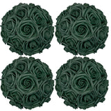100 Pack Green Artificial Rose Flowers With Stems Foam Faux Flowers Real Looking Fake Roses Bulk For Diy Wedding Bouquets Bridal Shower Centerpieces Floral Arrangements Decor(Army Green)