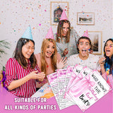 Who Knows The Birthday Best - Pink Party Games Card Set Of 20 - Birthday Night Games Creative Idea - Pink Bow Themed Sleepover Slumber Party Supplies