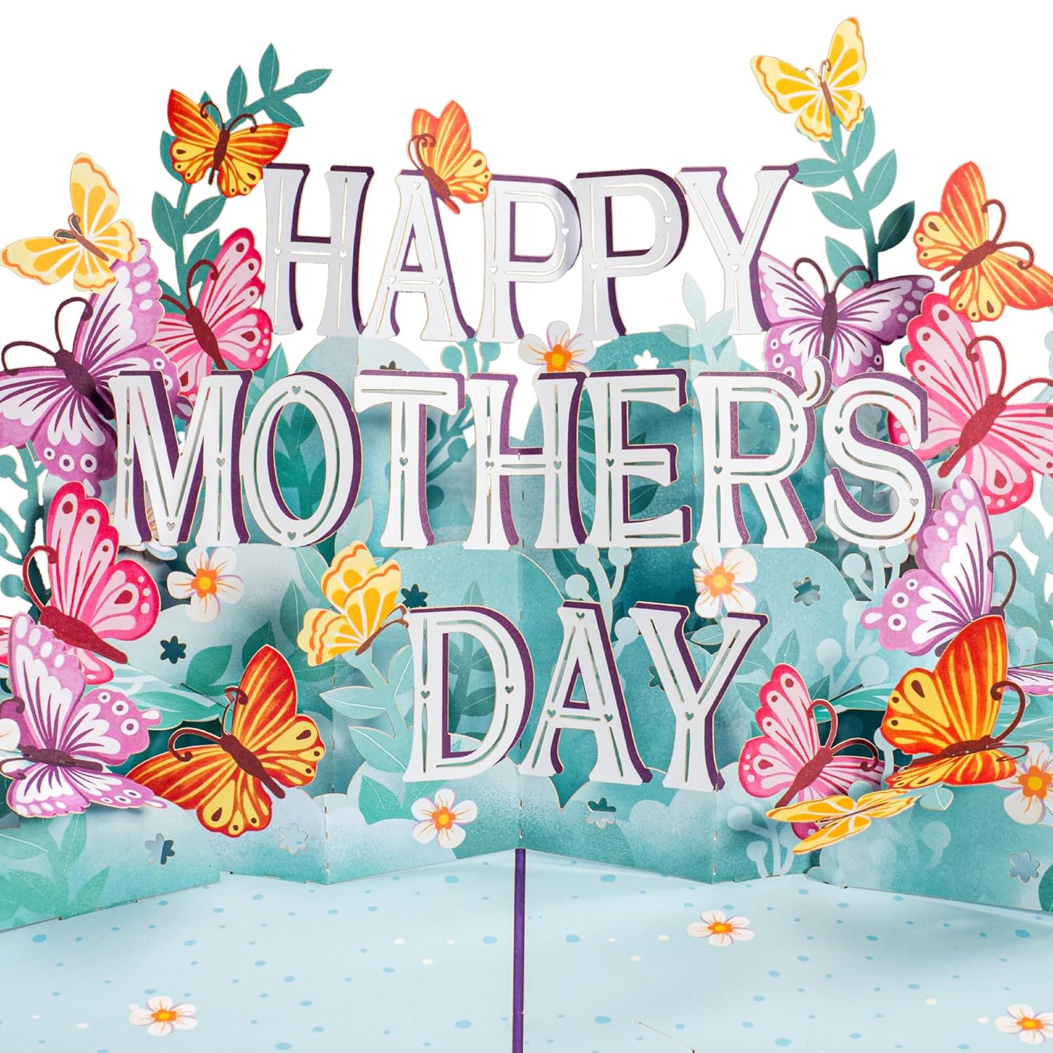 3D Pop Up Mothers Day Card, Happy Mothers Day, For Mom, Wife - 5" X 7" Cover - Includes Envelope And Note Tag