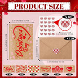 120 Sets Valentine'S Day Cards With Envelopes Stickers Bulk Assortment Foldable Love Heart Greeting Cards Red Pink Envelopes For Valentine'S Day Anniversary Wedding (Classic Style)