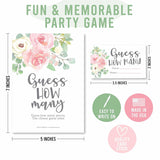 25 Guess How Many Bridal Shower Games For Guests - Floral Baby Shower Games To Play, Guess How Many Kisses Game, Gender Reveal Games For Party, Baby Shower Ideas, Birthday Party Games