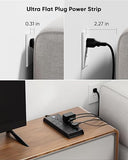 Surge Protector Power Strip 12 Outlets 4 USB Ports 2 USB C 10FT Flat Plug Extension Cord 4800J