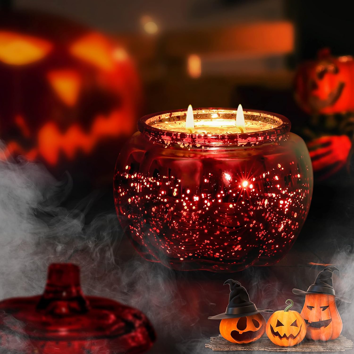 Scented Candles For Home Decoration - Aromatherapy Candles - Pumpkin Shaped -Vanilla Caramel | Thanksgiving Candle Gift Natural Soy Wax Candles