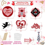 , Red Valentines Photo Props - Pack Of 35 | Red Valentines Day Photo Props For Valentines Decorations | Valentines Day Props For Photography | Valentine Props For Valentines Day Decorations