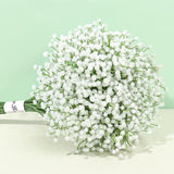 Baby Breath Artificial Flowers, 6 Pcs Gypsophila Faux White Flowers Fake Baby Breath Real Touch Flowers Bouquets For Bride Wedding Decorations Party Floral Arrangements Diy (White)