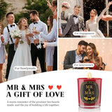Wedding Gifts - Mr And Mrs Gifts 2026 - Wedding Gift For Couples - Bridal Shower Bride Gift For Married Newlywed - Soy Wax Scented Candle New Year Couple Glass Candle (6 Oz) Red
