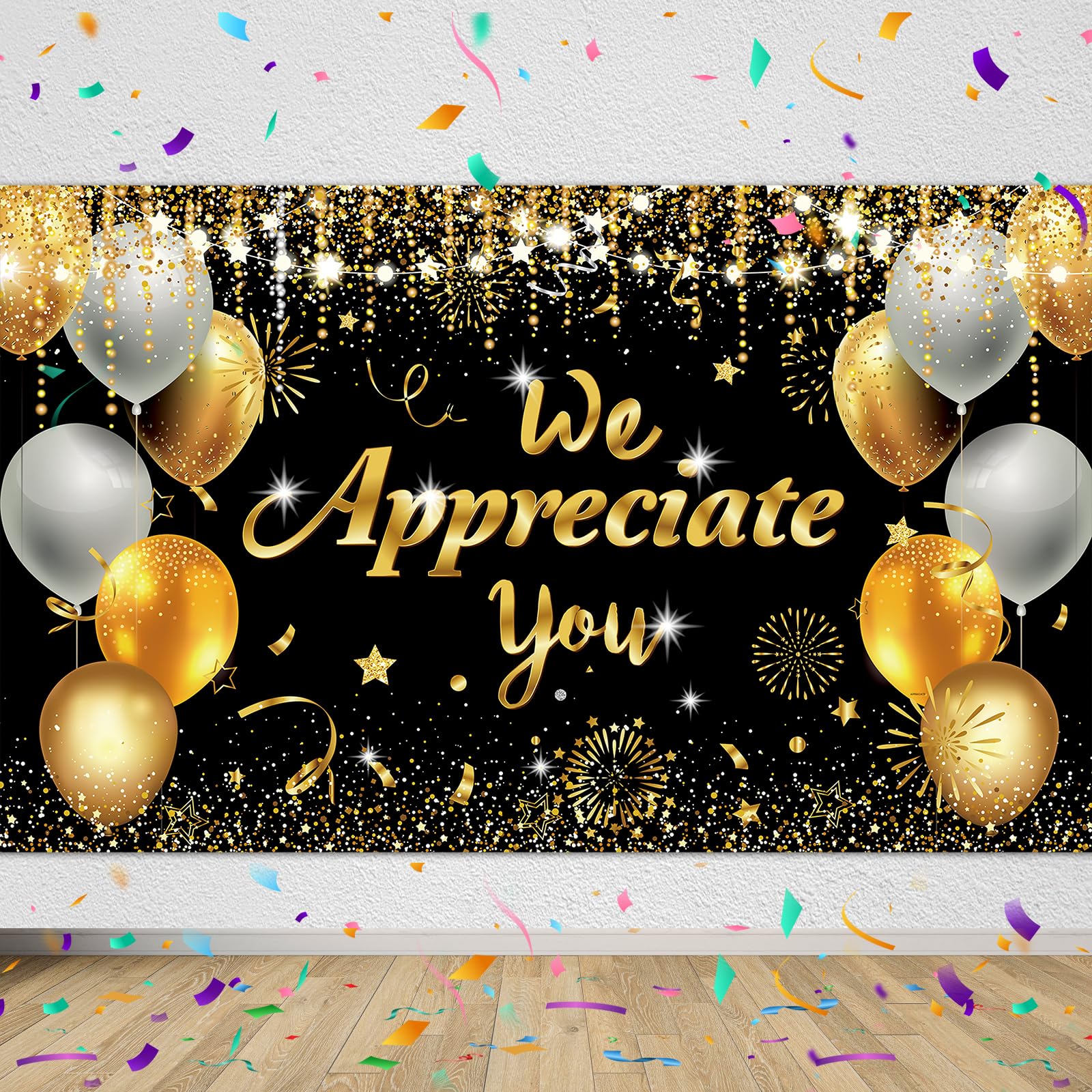 We Appreciate You Banner Backdrop for Retirement Party